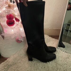 Elegant Black Knee-High Boots